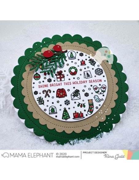Mama Elephant sello Icon Ornament