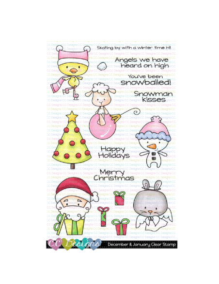 C.C. Designs sello December & January