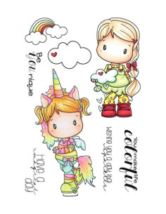 C.C. Designs sello Unicorn & Rainbow