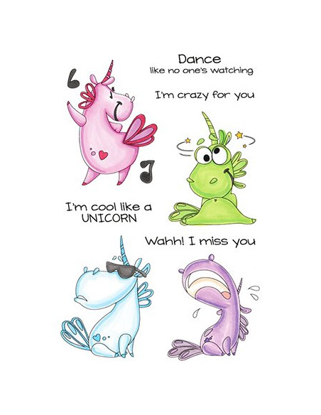 C.C. Designs sello Funny Unicorn