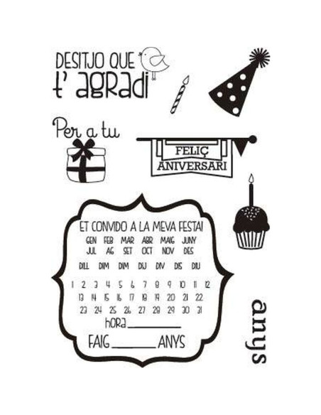 Sello Feliç Aniversari de Artist decor