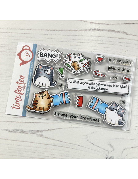 Sello Catmas Crackers de Time for Tea desings