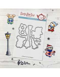 Troquel Carolling Critters de Time for Tea desings
