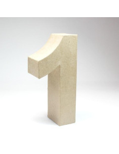 Númer 0 cartón kraft 18cm