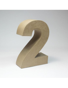 Númer 1 cartón kraft 18cm