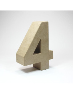 Númer 3 cartón kraft 18cm
