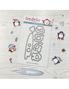 Troquel Skating by Penguins de Time for Tea desings