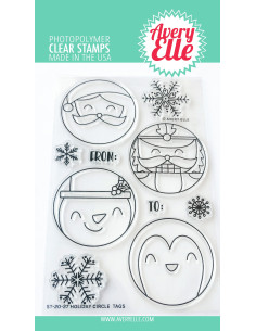 sello Holiday Circle Tags de Avery Elle