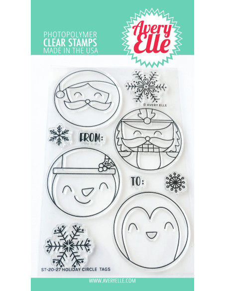 sello Holiday Circle Tags de Avery Elle