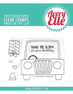 sello Peek-a-boo Car de Avery Elle