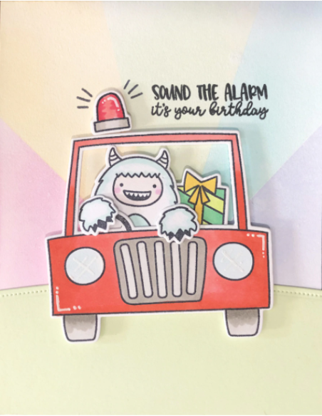 sello Peek-a-boo Car de Avery Elle