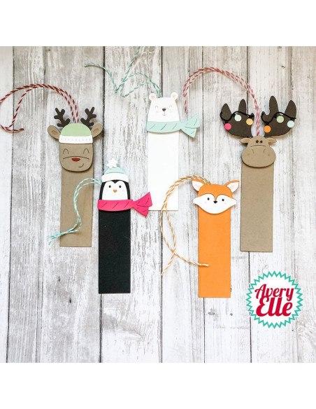 Troquel  peek a boo Holiday Tag Toppers de Avery Elle