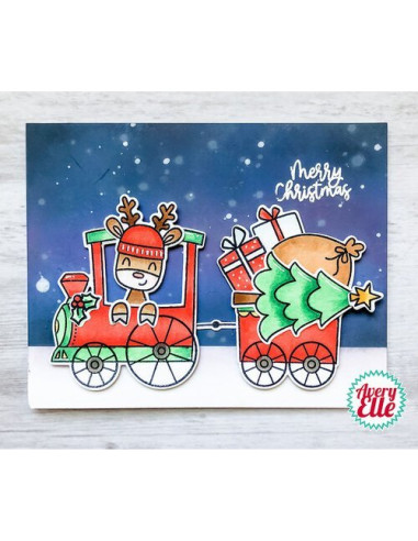 Troquel  peek a boo Christmas Train de Avery Elle
