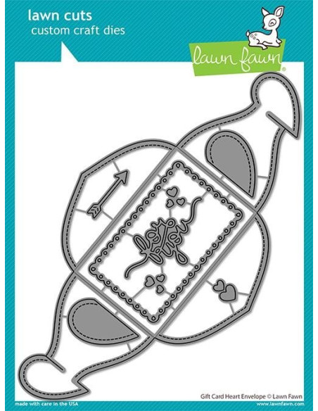 Troquel Gift Card Heart Envelope de Lawn Fawn