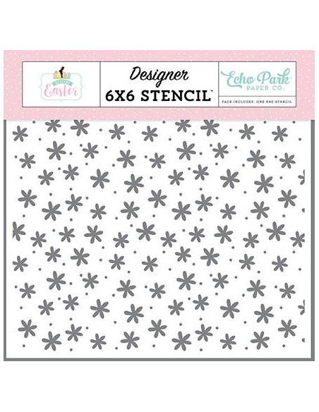 Stencil Daisies Welcome Easter de Echo Park