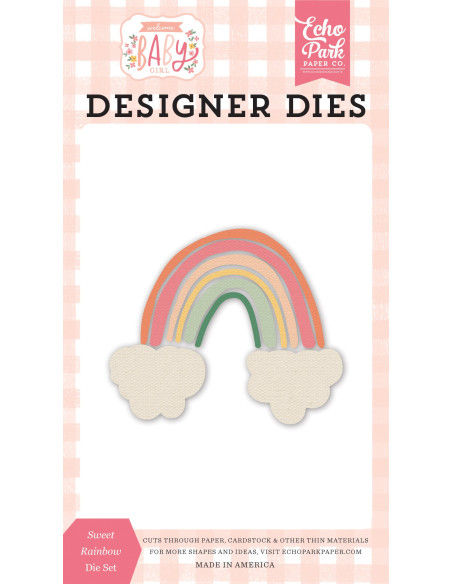 Troquel Sweet Rainbow Welcome Baby Girl de Echo Park