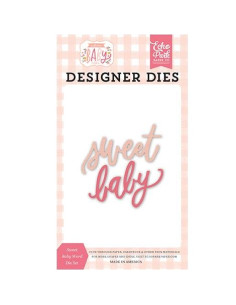 Troquel Sweet baby word Welcome Baby Girl de Echo Park
