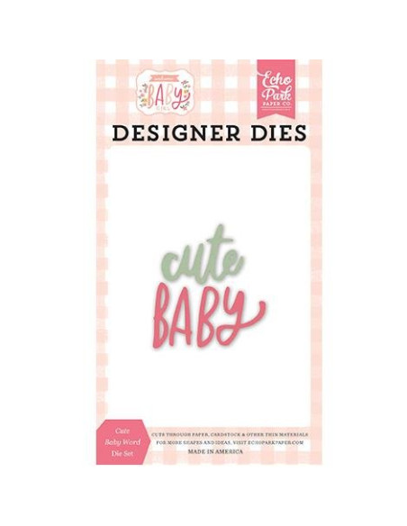 Troquel Cute baby word Welcome Baby Girl de Echo Park