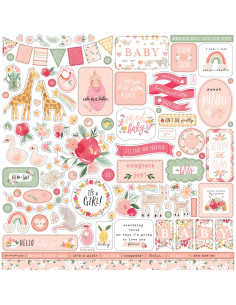 Pegatinas Welcome Baby Girl de Echo Park