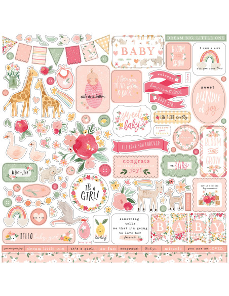 Pegatinas Welcome Baby Girl de Echo Park