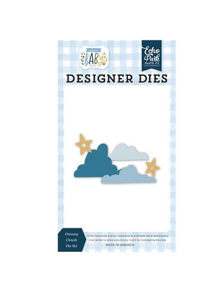 Troquel Dreamy clouds Welcome Baby Boy de Echo Park