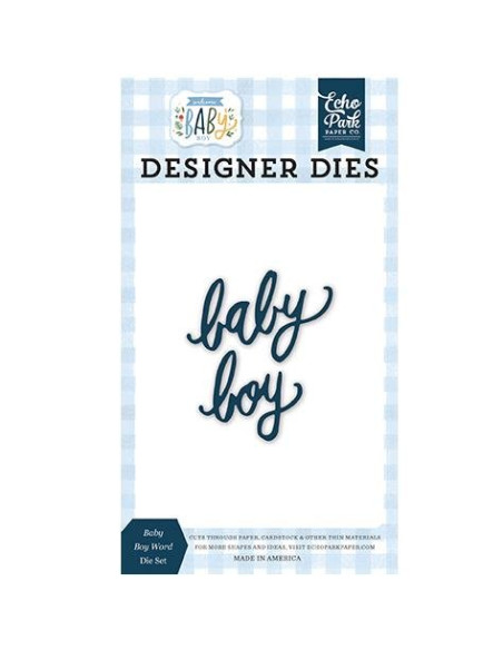 Troquel Baby Boy word Welcome Baby Boy de Echo Park