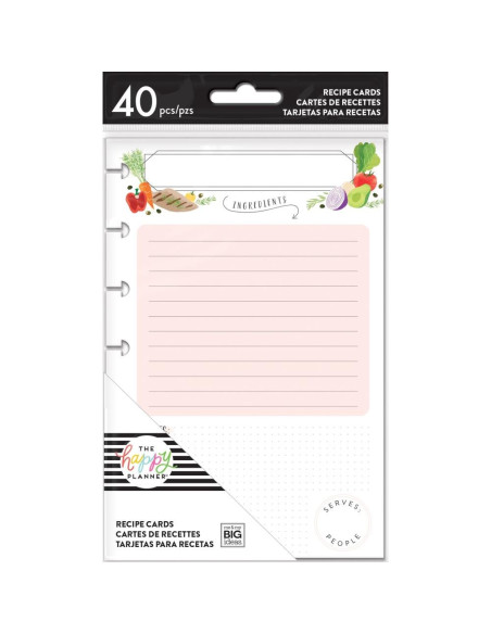 Tarjetas de recetas The Happy Planner Tarjetas de recetas The Happy Planner