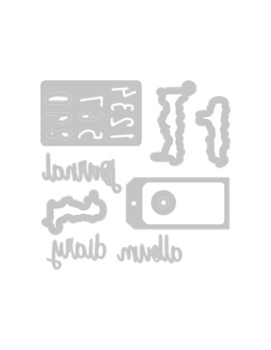 Troquel Journal Phrases thinlits de Carrotcake