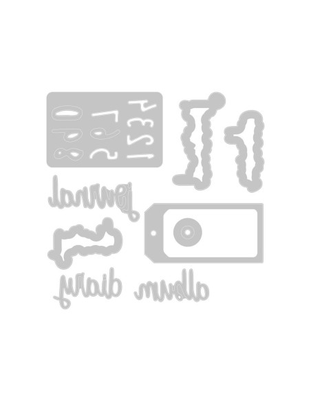 Troquel Journal Phrases thinlits de Carrotcake