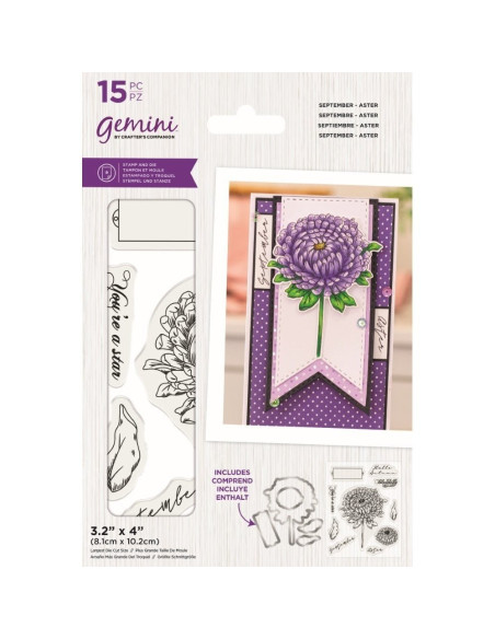 Sello+Troquel Septiembre Aster de Gemini