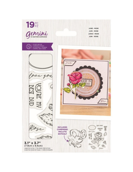 Sello+Troquel Junio Rose de Gemini