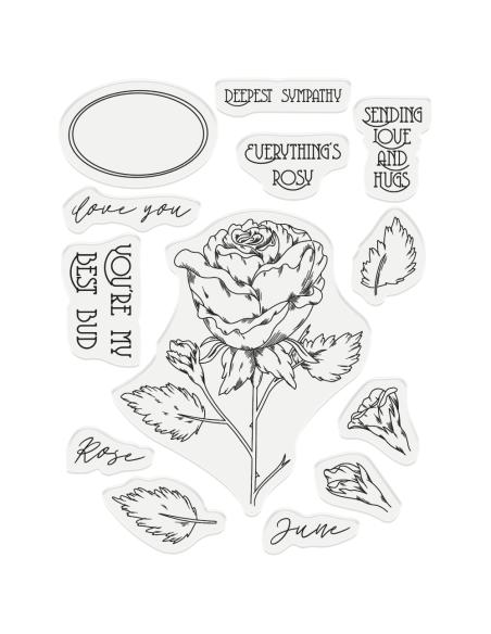 Sello+Troquel Junio Rose de Gemini