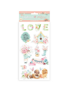 Chipboard Círculo de Amor de Johanna Rivero