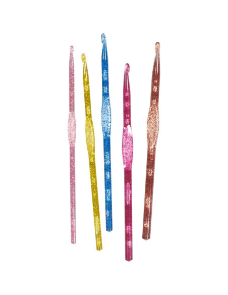 Juego de ganchillos purpurina de Boye