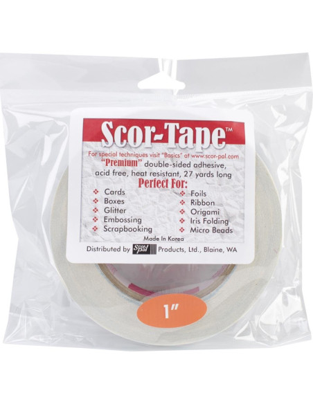 Cinta de doble cara 1" de Scor-Tape