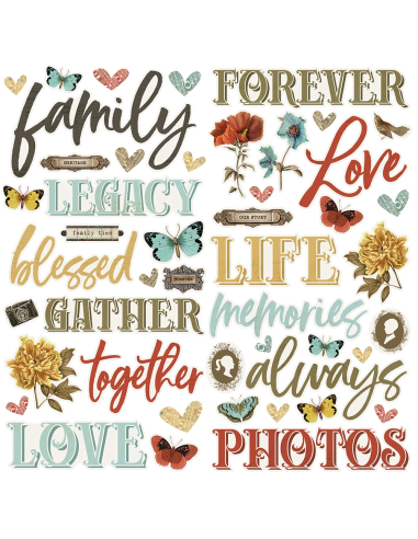 Pegatinas foam Simple Vintage Ancestry de Simple Stories