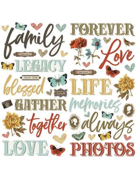 Pegatinas foam Simple Vintage Ancestry de Simple Stories Pegatinas foam Simple Vintage Ancestry de Simple Stories