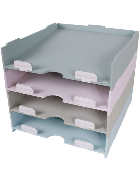 Juego 4 bandejas apilables de Artist Decor