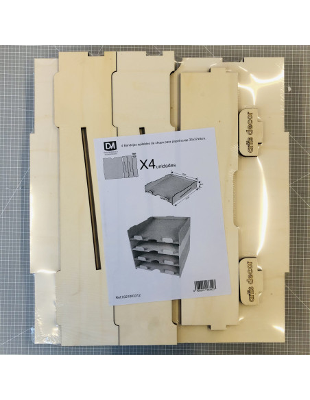 Juego 4 bandejas apilables de Artist Decor