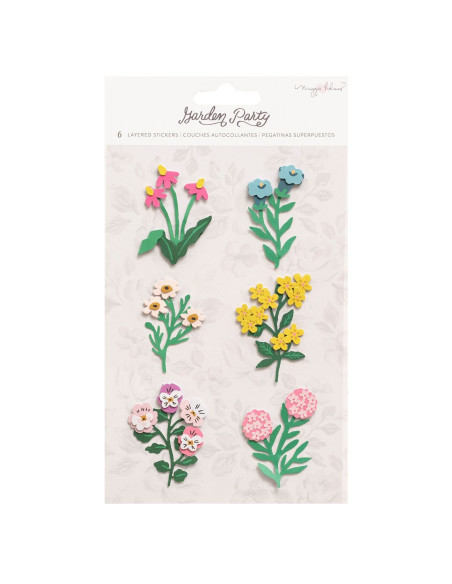 Pegatinas alfabeto puffy Garden Party de Maggie Holmes