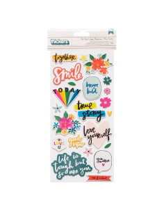 Pegatinas foam frases Brave + Bold de Amy Tangerine