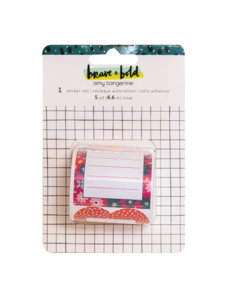 Rollo pegatinas Brave + Bold de Amy Tangerine Rollo pegatinas Brave + Bold de Amy Tangerine