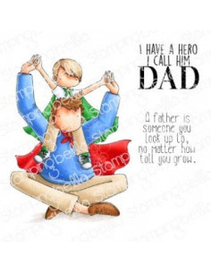 Sello Stampingbella A Little Boy and His Hero