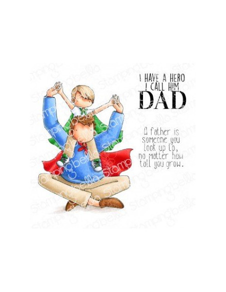 Sello Stampingbella A Little Boy and His Hero