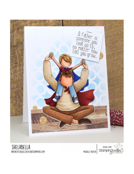 Sello Stampingbella A Little Boy and His Hero