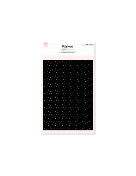 Sello patrón punteado negro de Lora Bailora