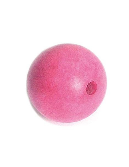Cuentas madera bola rosada de Innspiro