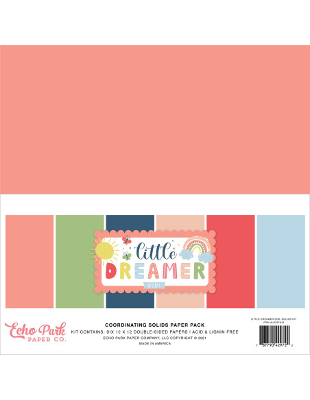 Kit sólidos Little Dreamer Girl de Echo Park