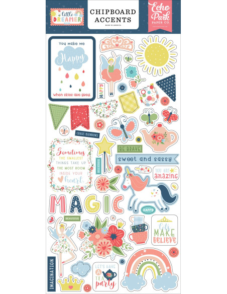 Chipboard Little Dreamer Girl de Echo Park