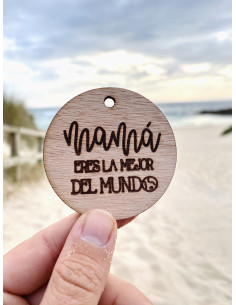 Medallón madera MAMÁ
